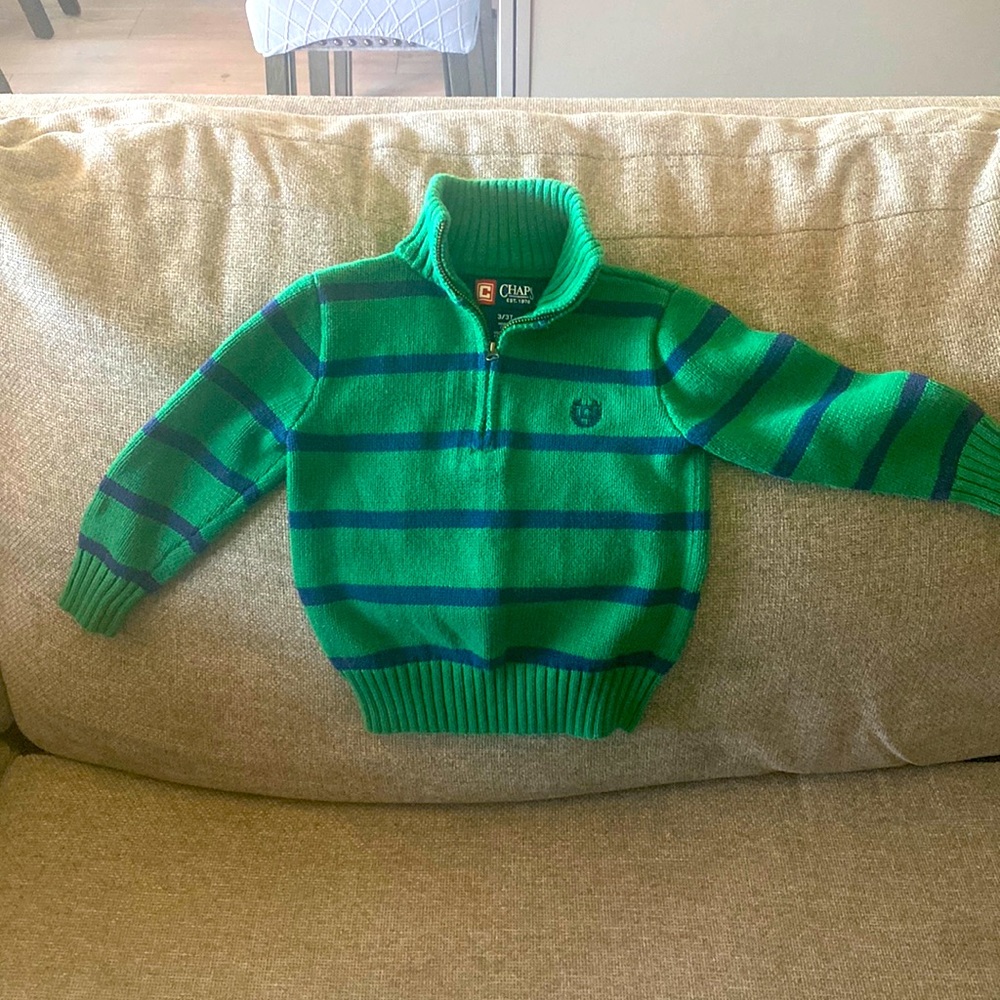 Champs toddlers boy 3t green sweater